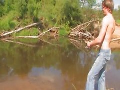 Young couple havingsex by the lake