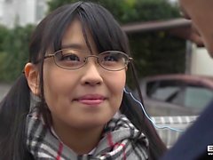 Japanese Airi falls in love with her teacher and gives bj